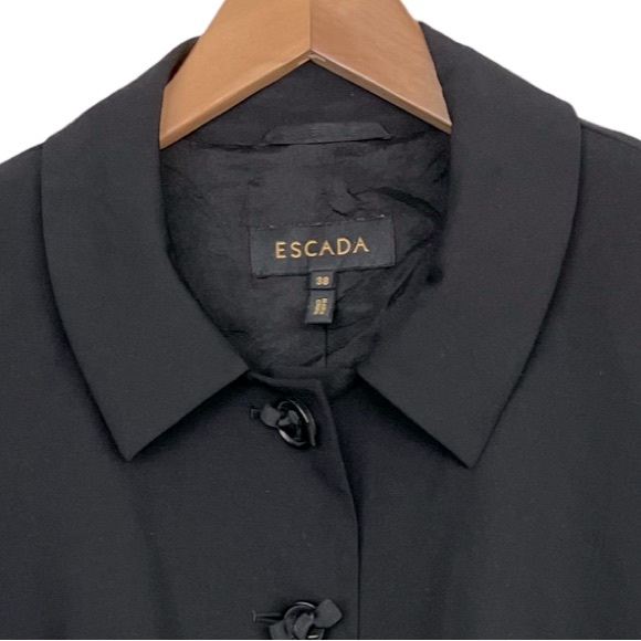 Escada black Blazer Jacket Quiet Luxury Business Attire Party - Picture 2 of 8
